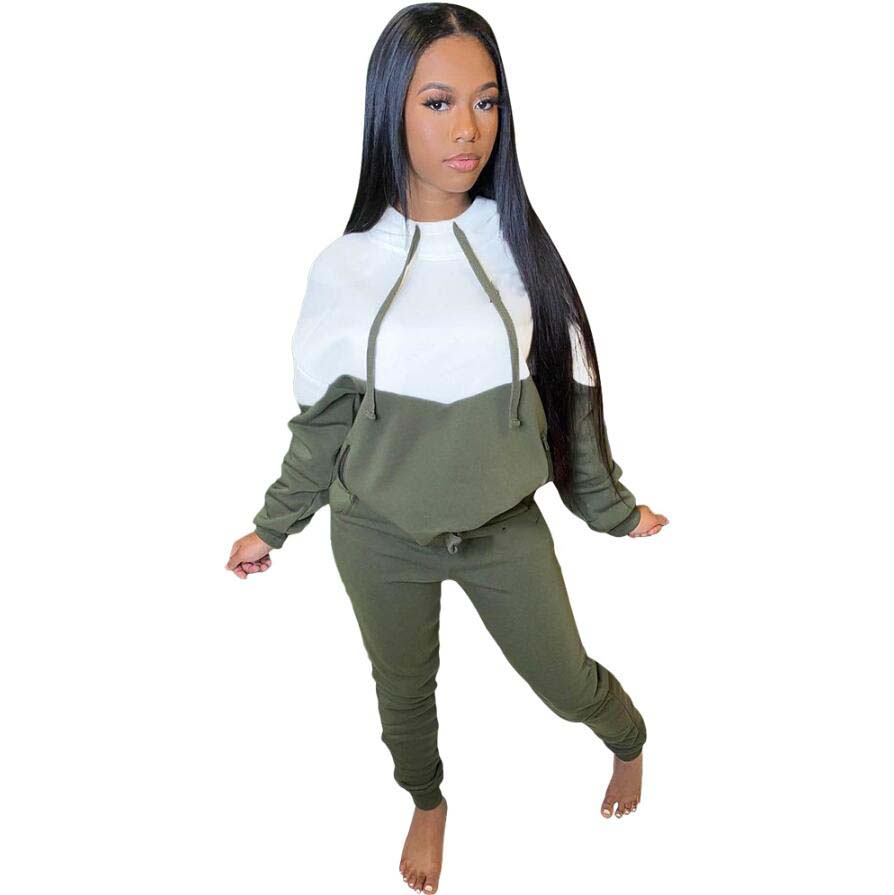 European Women's Fashionable Casual Hooded Two Piece Set YM230